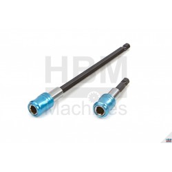 HBM Jeu 2 porte-embouts magnétiques 1/4" 60 et 150 mm - 9056