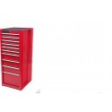 Caisson de rangement outillage 10 tiroirs, rouge - 01743