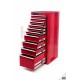 Servante d'atelier 10 tiroirs, rouge- 01743