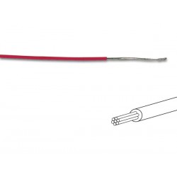 Fil de câblage 0.50 mm² multibrins rouge ou noir, bobine 100 ml