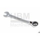 HBM Clé à fourche-à cliquet réversible et tête inclinée à 15 degrés Ø 8 à 21 mm