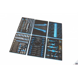 HBM Ensemble 245 outils pour servantes d'atelier - 8162