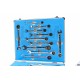 HBM Jeu 17 clés plates à fourche/oeillet cliquet Ø 8 à 27 mm - 9135