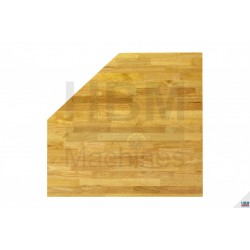 HBM Plan de travail en bois massif d'angle 87 cm pour système modulaire d'atelier - 9169