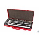 AOK Set de 24 douilles professionnelles 1/2" - 2584