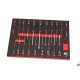 AOK Ensemble de tournevis 55 pièces dans insert mousse pour servante - 9393