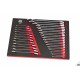 AOK Ensemble de clés plates - fourches, œillets, cliquets - dans insert mousse pour servante - 9392