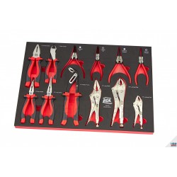 AOK Assortiment de pinces dans insert mousse pour servante - 9391