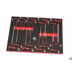 AOK Assortiment de poignées en T dans insert mousse pour servante - 9390