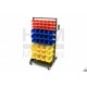 HBM Rack de stockage mobile avec 90 bacs - 9363