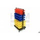 HBM Rack de stockage mobile avec 90 bacs - 9363