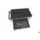 HBM Servante d'atelier 7 tiroirs et porte + 262 outils avec incrustations en mousse - 7579