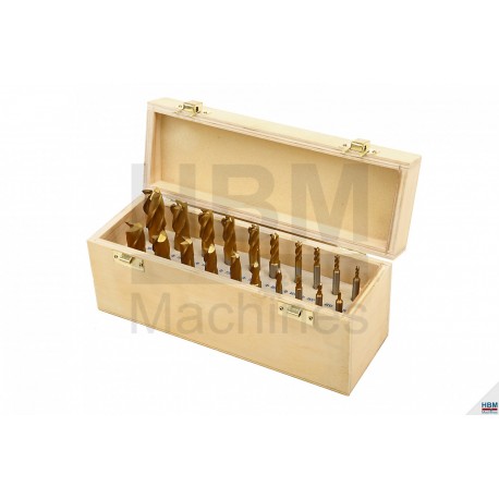 Jeu 20 forêts étamés 3-12 mm HSS M2