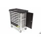 HBM Servante d'atelier 7 tiroirs et porte + 262 outils avec incrustations en mousse - 7579