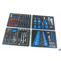 HBM 154 Outils dans inserts mousse pour servante d'atelier - BLEU - 9413