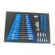 HBM 154 Outils dans inserts mousse pour servante d'atelier - BLEU - 9413