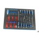 HBM 154 Outils dans inserts mousse pour servante d'atelier - BLEU - 9413
