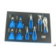 HBM 154 Outils dans inserts mousse pour servante d'atelier - BLEU - 9413