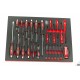 HBM 154 Outils dans inserts mousse pour servante d'atelier - ROUGE - 9410