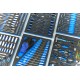HBM Servante d'atelier 7 tiroirs et porte + 262 outils avec incrustations en mousse - 9405