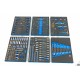HBM 245 Outils Premium dans inserts mousse pour servante d'atelier BLEU - 9411