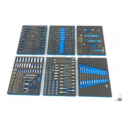 HBM 245 Outils Premium dans inserts mousse pour servante d'atelier BLEU - 9411