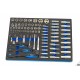 HBM 245 Outils Premium dans inserts mousse pour servante d'atelier BLEU - 9411