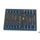HBM 245 Outils Premium dans inserts mousse pour servante d'atelier BLEU - 9411