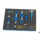 HBM 245 Outils Premium dans inserts mousse pour servante d'atelier BLEU - 9411