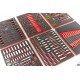 HBM 245 Outils Premium dans inserts mousse pour servante d'atelier ROUGE - 9414