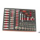 HBM 245 Outils Premium dans inserts mousse pour servante d'atelier ROUGE - 9414