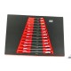 HBM 245 Outils Premium dans inserts mousse pour servante d'atelier ROUGE - 9414