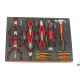 HBM 245 Outils Premium dans inserts mousse pour servante d'atelier ROUGE - 9414
