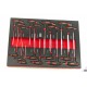 HBM 245 Outils Premium dans inserts mousse pour servante d'atelier ROUGE - 9414