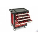 HBM Servante d'atelier 7 tiroirs + 154 outils Premium ROUGE - 9407