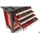 HBM Servante d'atelier 7 tiroirs + 154 outils Premium ROUGE - 9407
