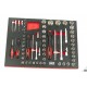 HBM Servante d'atelier 7 tiroirs + 154 outils Premium ROUGE - 9407