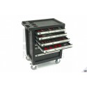 HBM Servante d'atelier 7 tiroirs + 154 outils Premium NOIRE - 9409