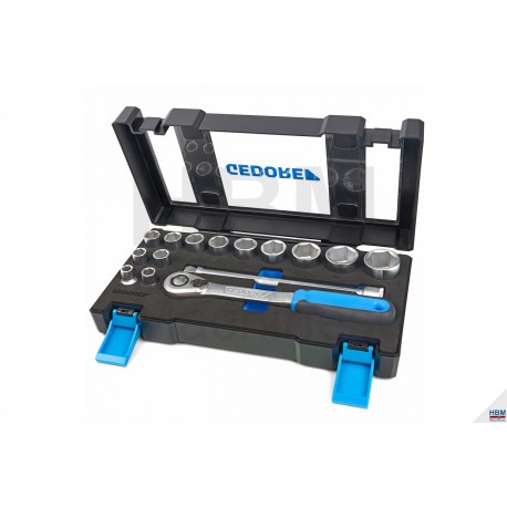 Gedore 19 DMU-20 Jeu de clés à douilles 1/2" HEXA 15 pièces - 3014347