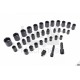 Coffret douilles pour clé à chocs, 35 pcs - 9562