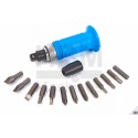Tournevis à frapper à poignée caoutchoutée, coffret 14 pcs - 375291