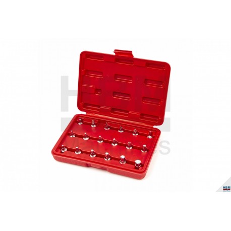 HBM Jeu de 18 Douilles embouts de vissage 1/4" - 8869