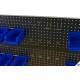 HBM Panneau à outil NOIR avec 12 bacs et 12 crochets, paroi arrière pour servante d'atelier 117 cm - 9292