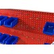 HBM Panneau à outil ROUGE avec 12 bacs et 12 crochets, paroi arrière pour servante d'atelier 117 cm - 9293