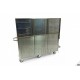 HBM Servante d'atelier-établi 158 cm acier inox, avec porte et paroi arrière - 9376