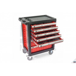 HBM Servante d'atelier 196 outils ROUGE - 9625