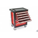 HBM Servante d'atelier 196 outils ROUGE - 9625