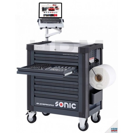 Sonic Superior S9 Servante d'atelier pleine 363 pièces noire - 736358