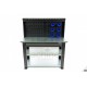 HBM Établi 3 étagères en acier avec tiroir et paroi arrière 137 cm - 9747