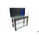 HBM Établi 3 étagères en acier avec tiroir et paroi arrière 137 cm - 9747